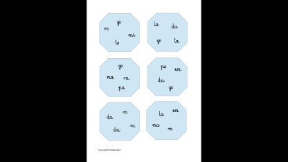Karty typu dobble – nauka czytania