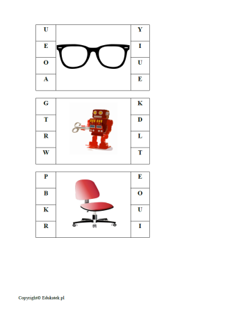 pierwsza i ostatnia głoska 3