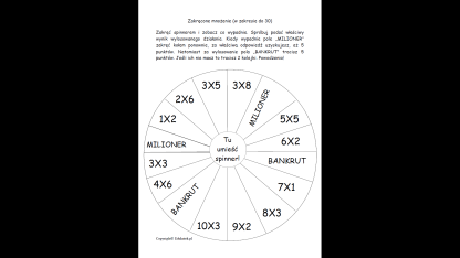 Zakręcone mnożenie - gry matematyczne