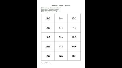 Matematyczne kubki (dzielenie) – gra matematyczna