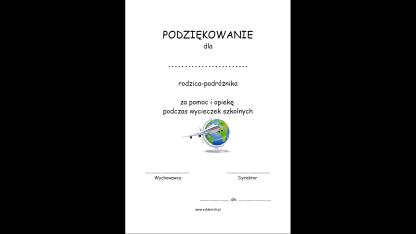 Podziękowania dla rodziców – pomoce dla nauczyciela