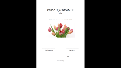 Podziękowania dla rodziców – pomoce dla nauczyciela