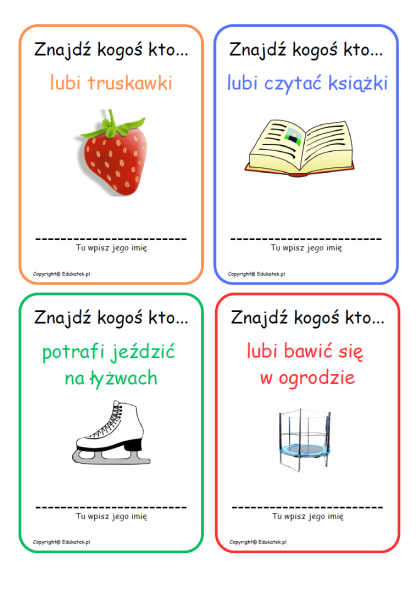 znajdź kogoś kto 2
