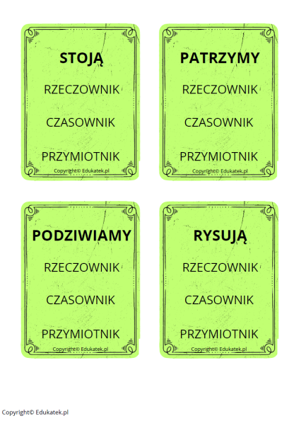 klamerkowe części mowy wyrazy 2
