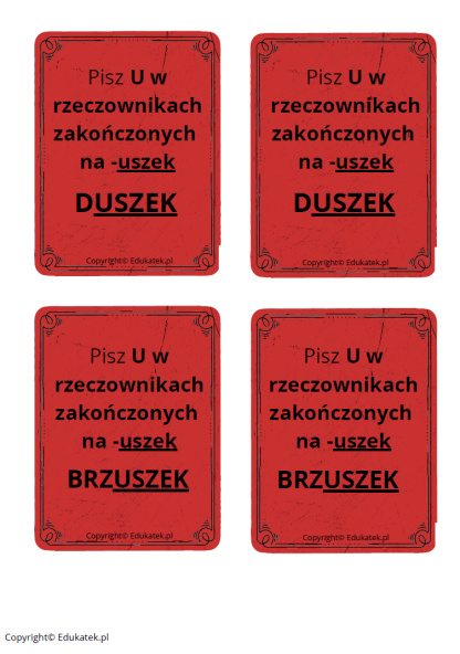 memory ortograficzne-zasady pioswni u-ó2
