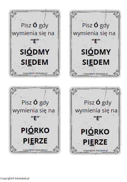memory ortograficzne-zasady pioswni u-ó3