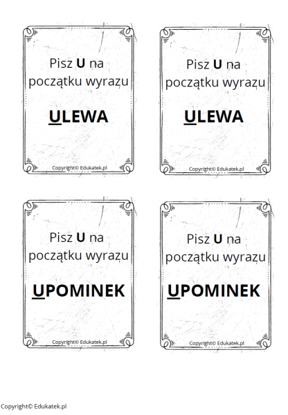 memory ortograficzne-zasady pisowni u-ó 1
