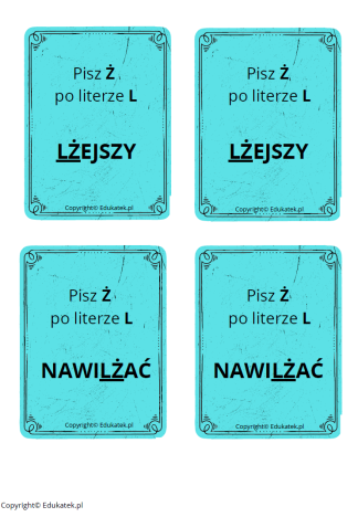 memory ortograficzne-zasady pisowni ż-rz wersja kolorowa 1