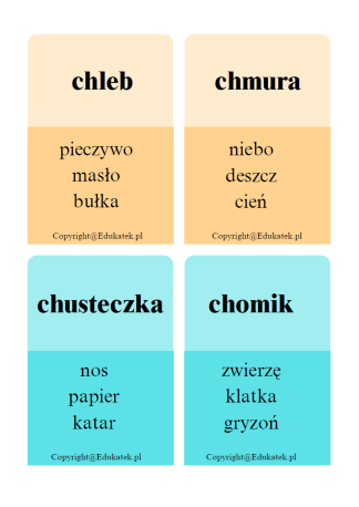 ortograficzna zabawa typu taboo 3