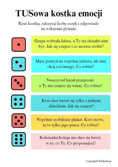 TUSowa kostka emocji 1