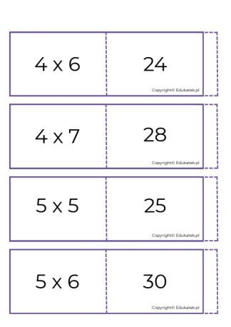 fiszki tabliczka mnożenia 3