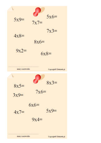 aktywny trening mnozenia 2