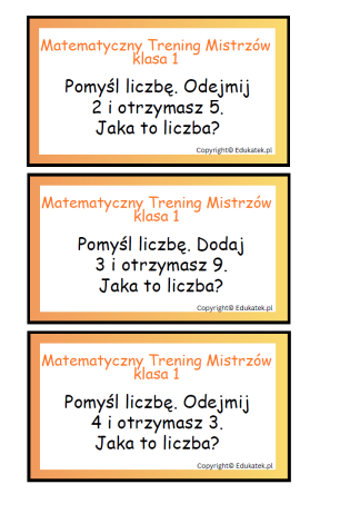 matematyczny trening mistrzów klasa 1-2