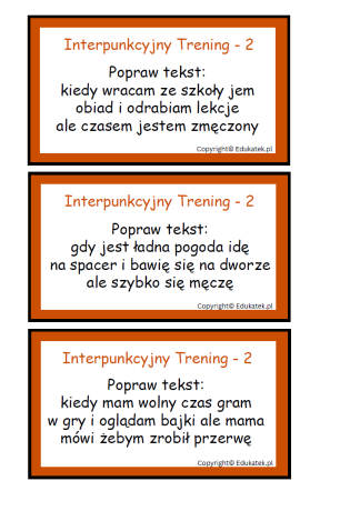 interpunkcyjny trening 3